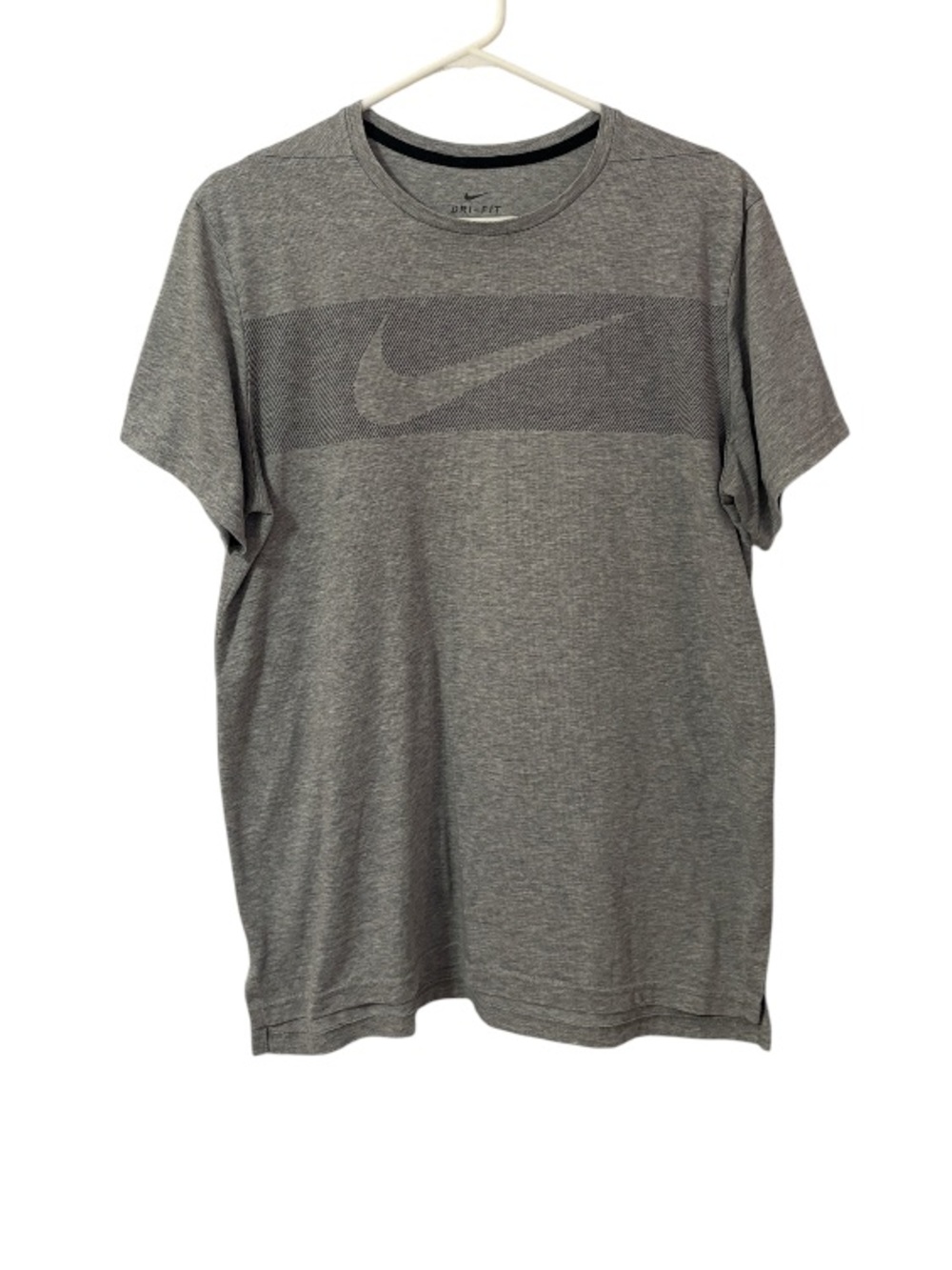 Mens Nike Breathe Dri-Fit Gray Short Sleeve